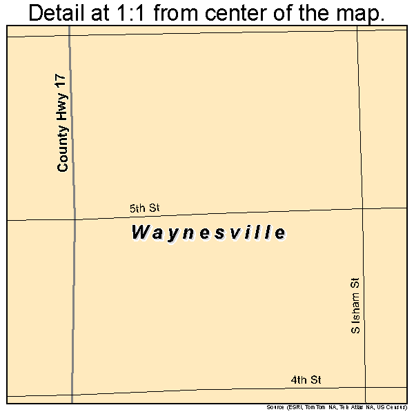 Waynesville, Illinois road map detail