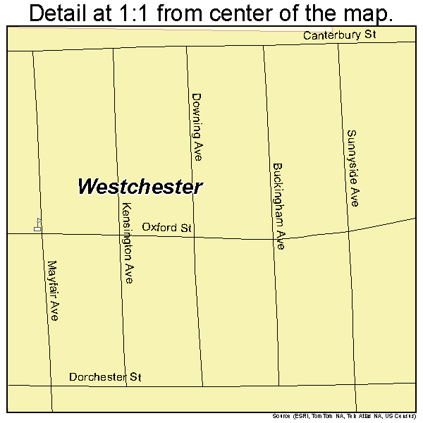 Westchester, Illinois road map detail