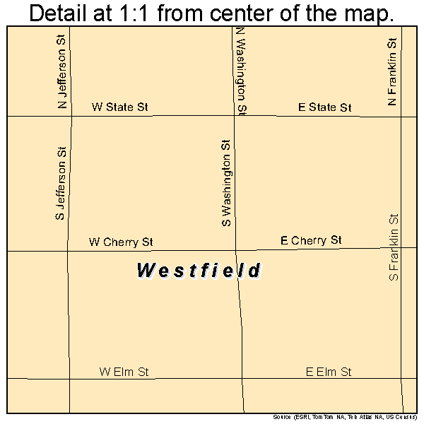 Westfield, Illinois road map detail