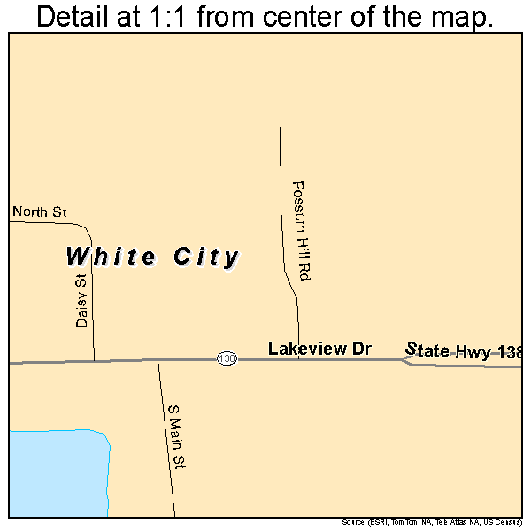 White City, Illinois road map detail