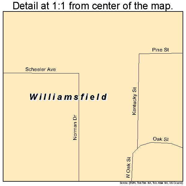 Williamsfield, Illinois road map detail