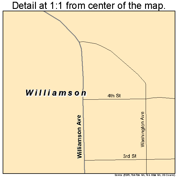 Williamson, Illinois road map detail