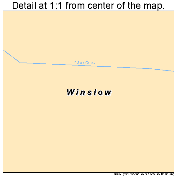 Winslow, Illinois road map detail
