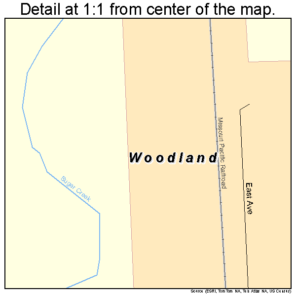 Woodland, Illinois road map detail