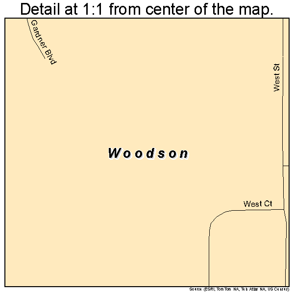 Woodson, Illinois road map detail