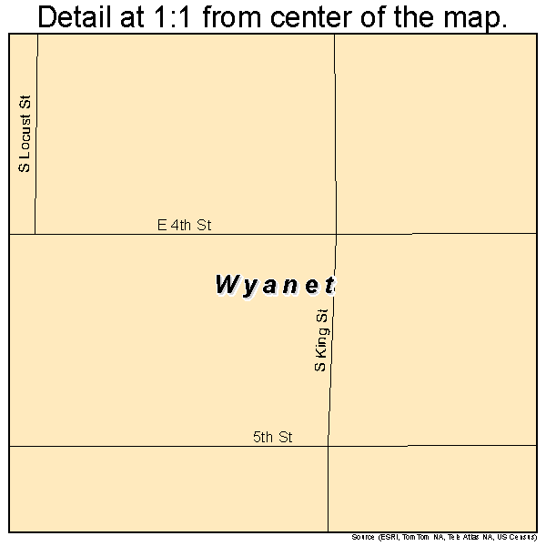 Wyanet, Illinois road map detail