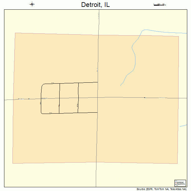 Detroit, IL street map