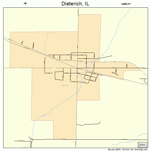 Dieterich, IL street map