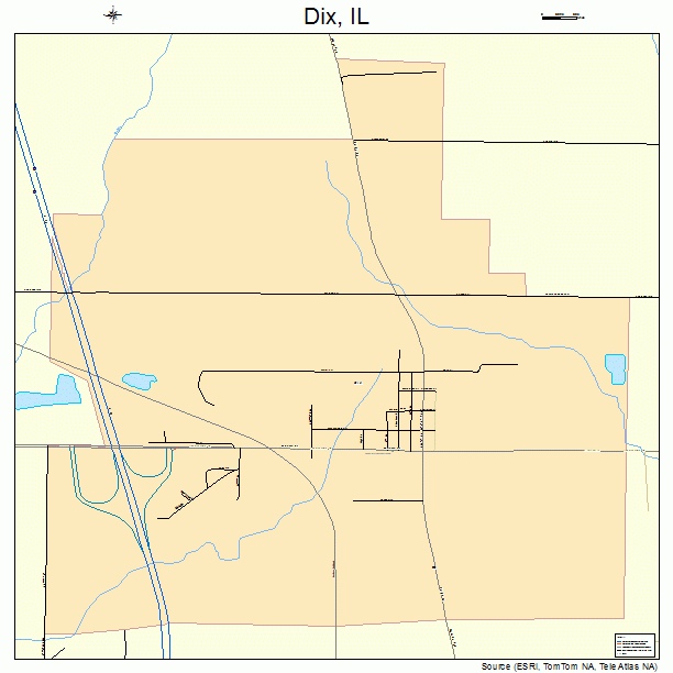 Dix, IL street map
