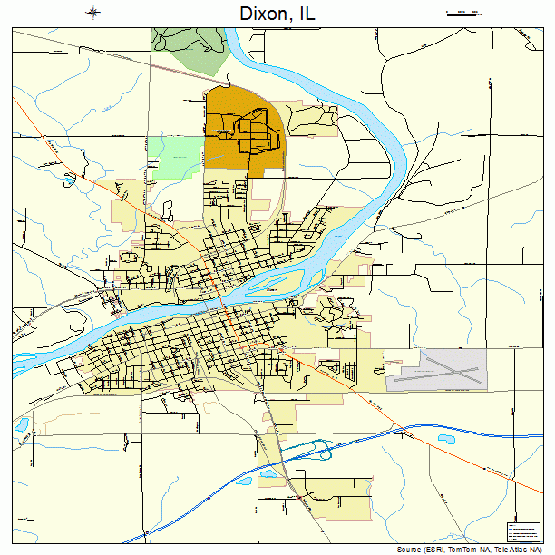 Dixon, IL street map