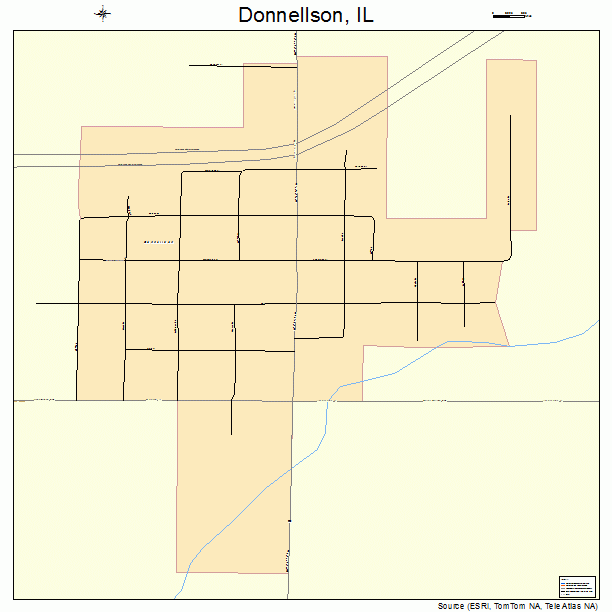 Donnellson, IL street map