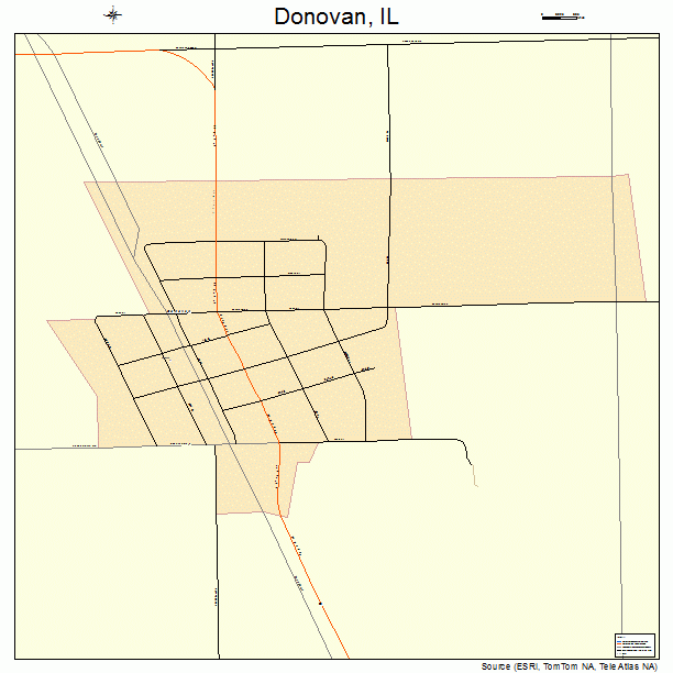 Donovan, IL street map