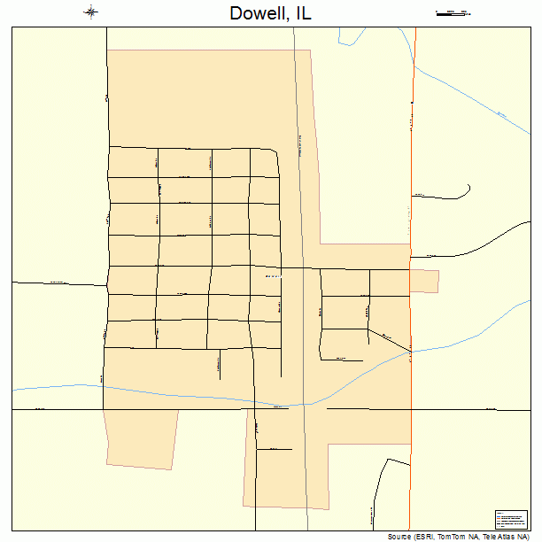 Dowell, IL street map