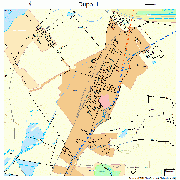 Dupo, IL street map