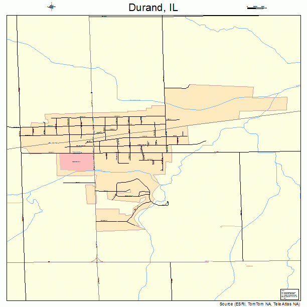 Durand, IL street map