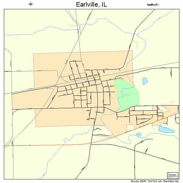 Earlville, IL street map