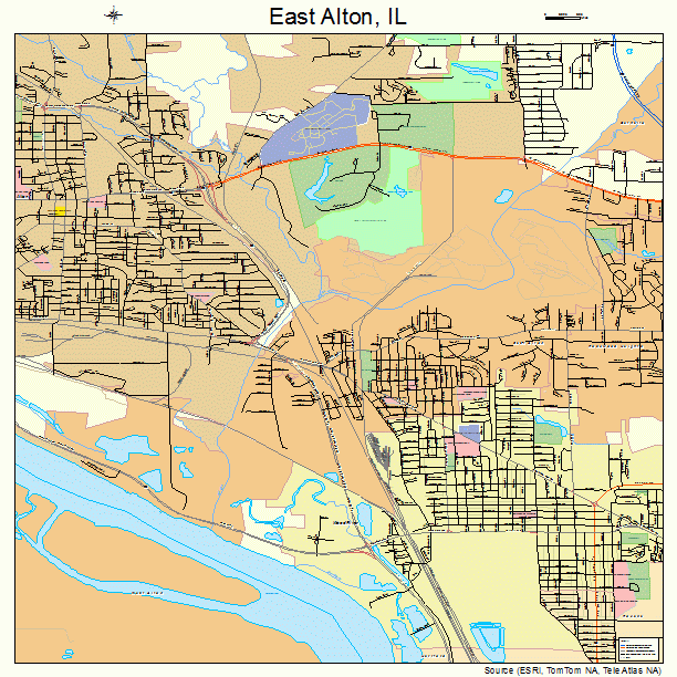 East Alton, IL street map