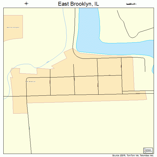 East Brooklyn, IL street map