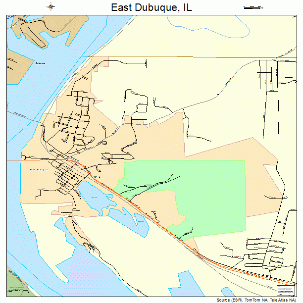 East Dubuque, IL street map