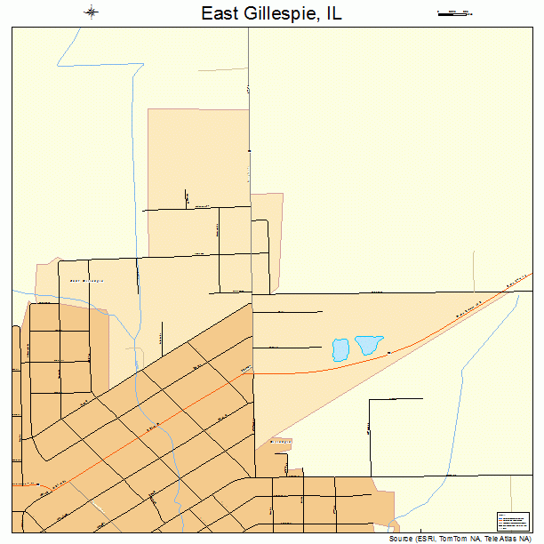 East Gillespie, IL street map