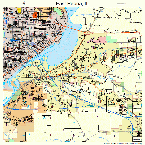 East Peoria, IL street map