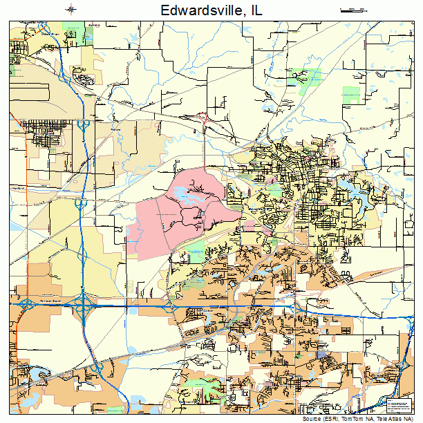 Edwardsville, IL street map