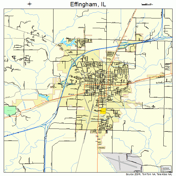 Effingham, IL street map