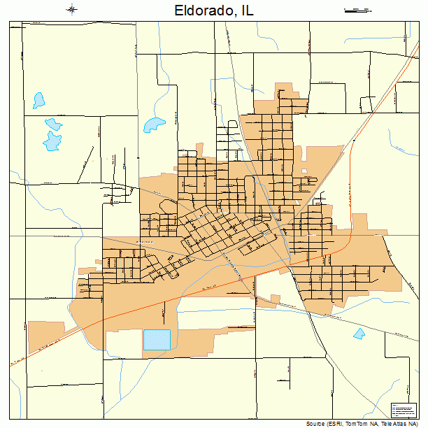 Eldorado, IL street map