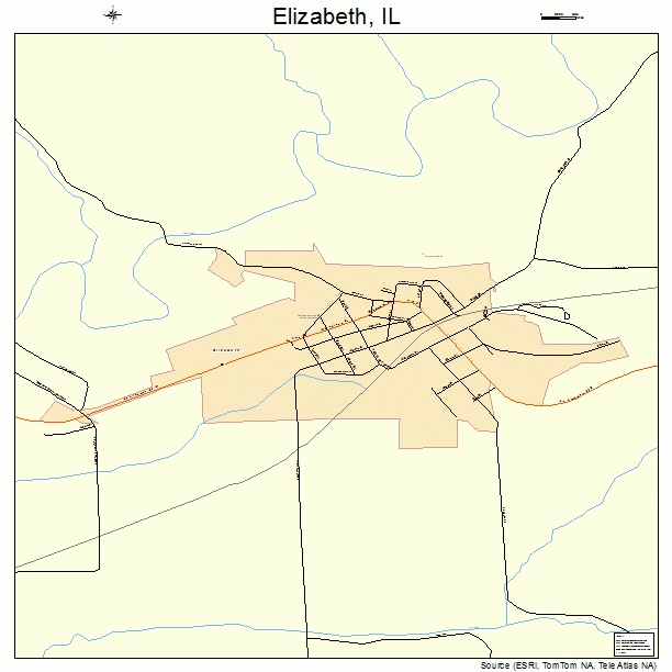 Elizabeth, IL street map