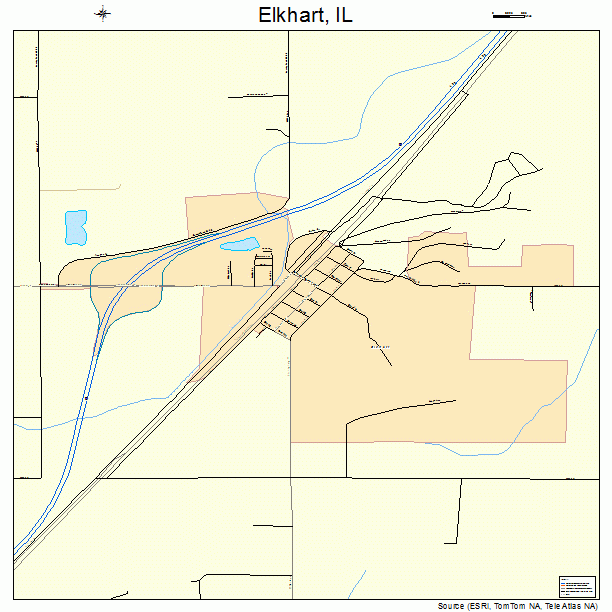 Elkhart, IL street map