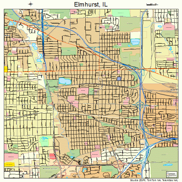 Elmhurst, IL street map