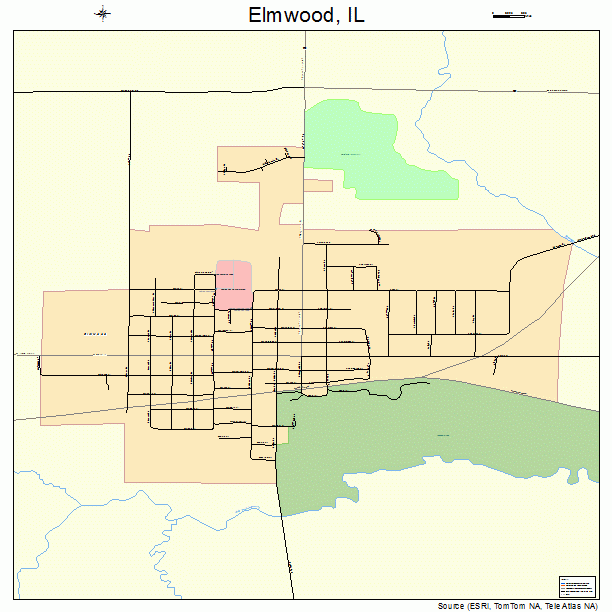 Elmwood, IL street map