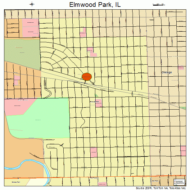 Elmwood Park, IL street map