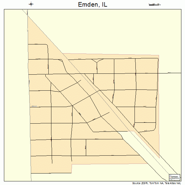 Emden, IL street map