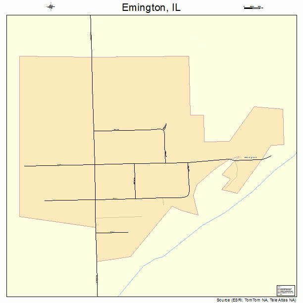 Emington, IL street map