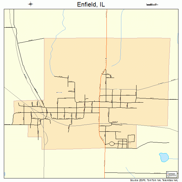 Enfield, IL street map