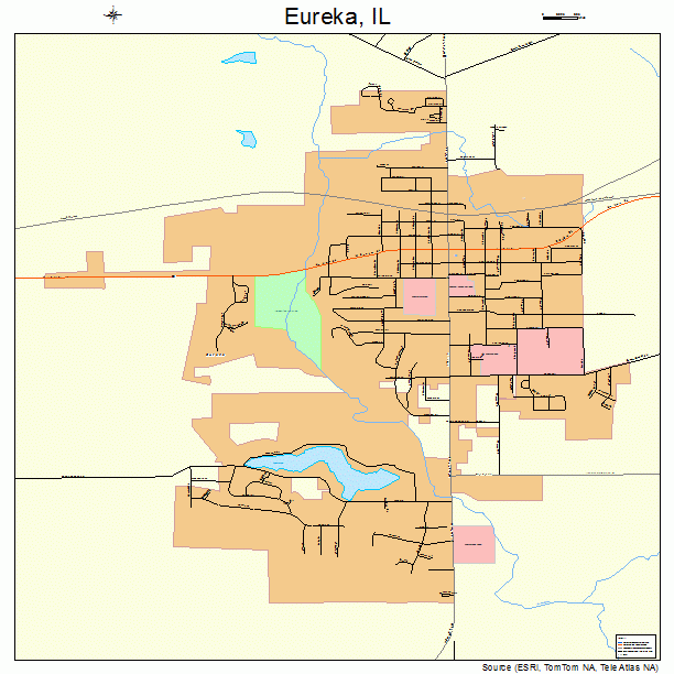 Eureka, IL street map