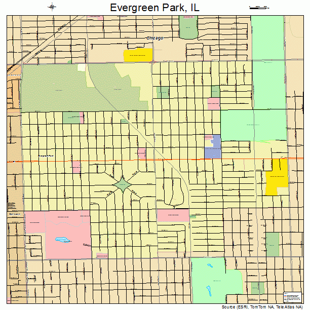 Evergreen Park, IL street map