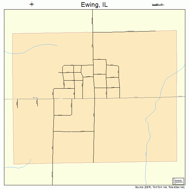 Ewing, IL street map