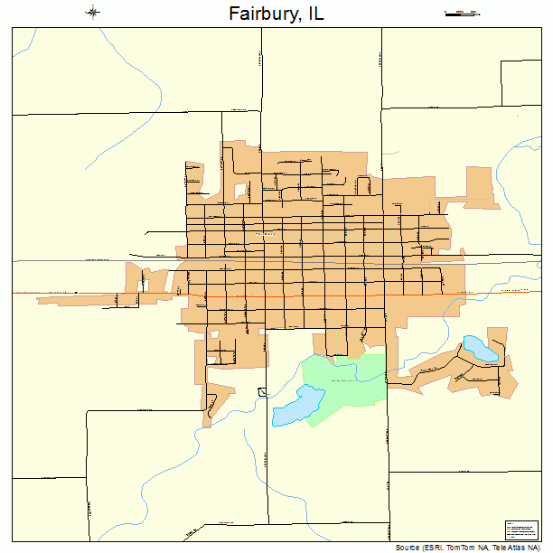 Fairbury, IL street map