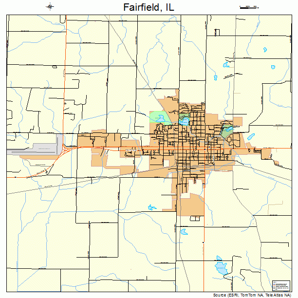 Fairfield, IL street map