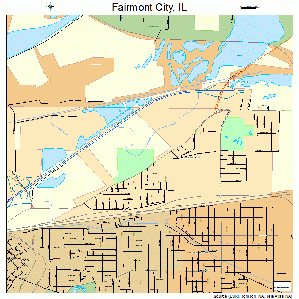 Fairmont City, IL street map