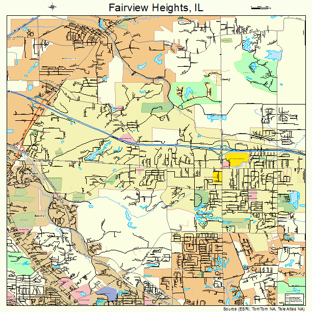 Fairview Heights, IL street map