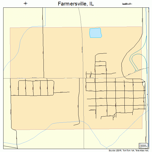 Farmersville, IL street map
