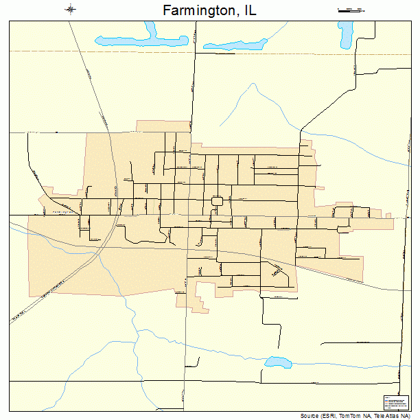 Farmington, IL street map
