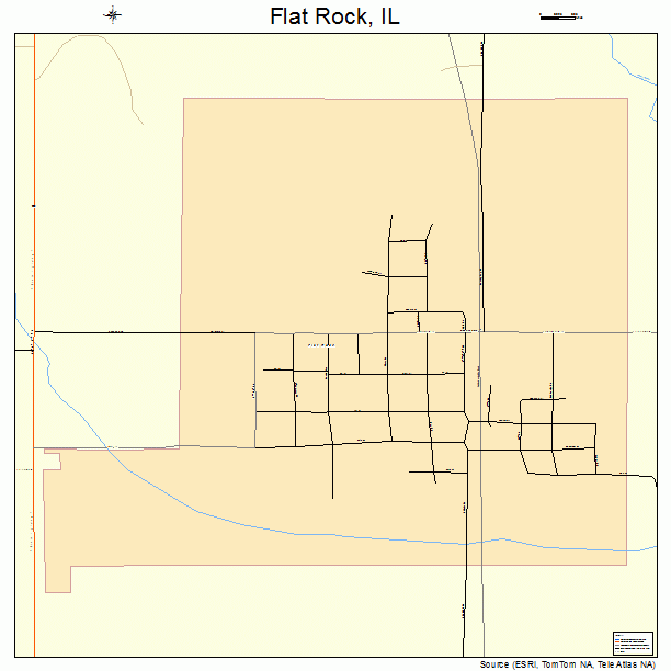 Flat Rock, IL street map