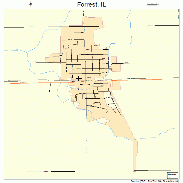 Forrest, IL street map