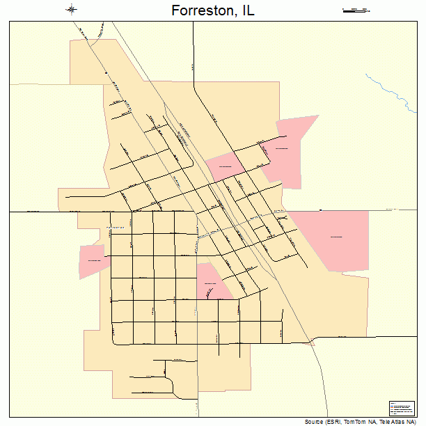 Forreston, IL street map