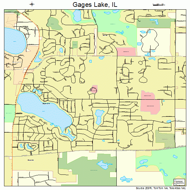 Gages Lake, IL street map