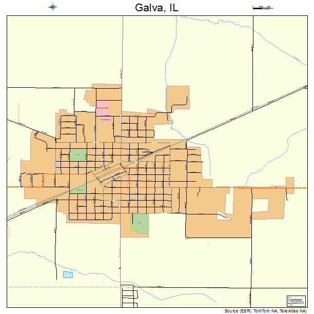 Galva, IL street map